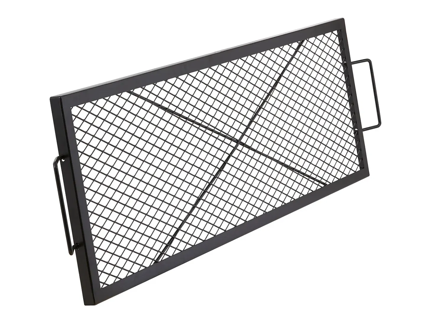 Rejilla de Cocción Rectangular SucceBuy de 112CM, Parrilla para Chimenea X-Marks, Acero Robusto