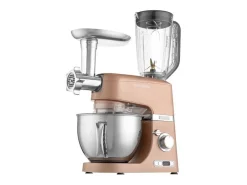 Robot de repostería Sencor STM 7876GD 1000W, bol de acero inoxidable 4,5L, 8 velocidades, pantalla LED, accesorios multifuncionales dorados
