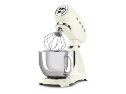 Robot de repostería Smeg Años 50 crema 4,8 L, 800W, 10 velocidades, bol de acero inoxidable, diseño vintage