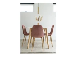 Ronde tafel VOJENS – Scandinavische elegantie en alledaagse gezelligheid-Color Blanco