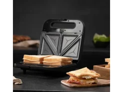 Sandwichera Cecotec Rock'n Toast 1000 3in1 800W 3 placas intercambiables negro