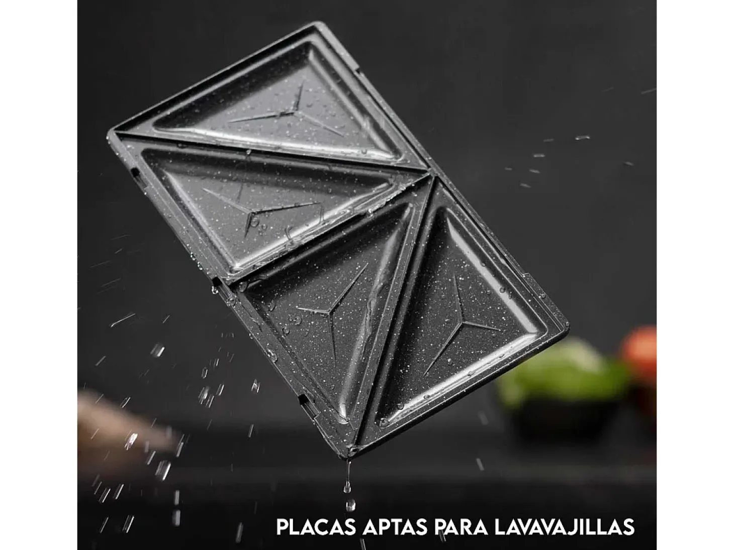 Sandwichera Cecotec Rock'n Toast 1000 3in1 800W 3 placas intercambiables negro