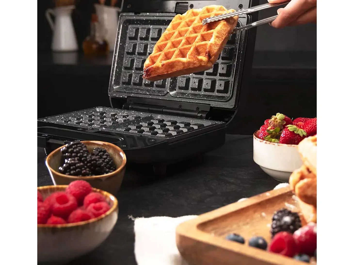 Sandwichera Cecotec Rock'n Toast 1000 3in1 800W 3 placas intercambiables negro