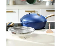 Sartén 8 en 1 de metal reciclado zafiro D28 cm, La Fabuleuse