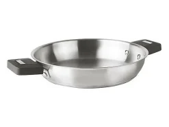 Sartén de acero inoxidable de 24 cm con mango desmontable y sistema Click & Lock - Colección COMBI de LACOR