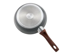 Sartén de Aluminio SucceBuy, 3 Piezas de 25/28/32,5 cm, Sartén Antiadherente Preacondicionada con Mango Resistente al Calor, para Gas, Eléctrica, Gris