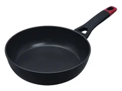 Sartén honda Óptima + Pyrex aluminio forjado negro Ø26 cm