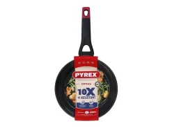 Sartén honda Óptima + Pyrex aluminio forjado negro Ø26 cm