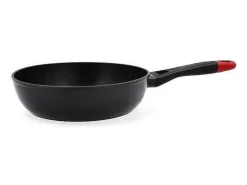 Sartén honda Óptima + Pyrex aluminio forjado negro Ø24 cm