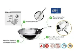 Sartén Inoxibar Expert acero inoxidable inox Ø24 cm