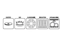 Sartén para crepes de inducción de 26 cm con esparcidor - Revestimiento antiadherente ultrarresistente