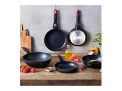 Sartén Óptima+ Pyrex aluminio forjado negro/rojo Ø26 cm