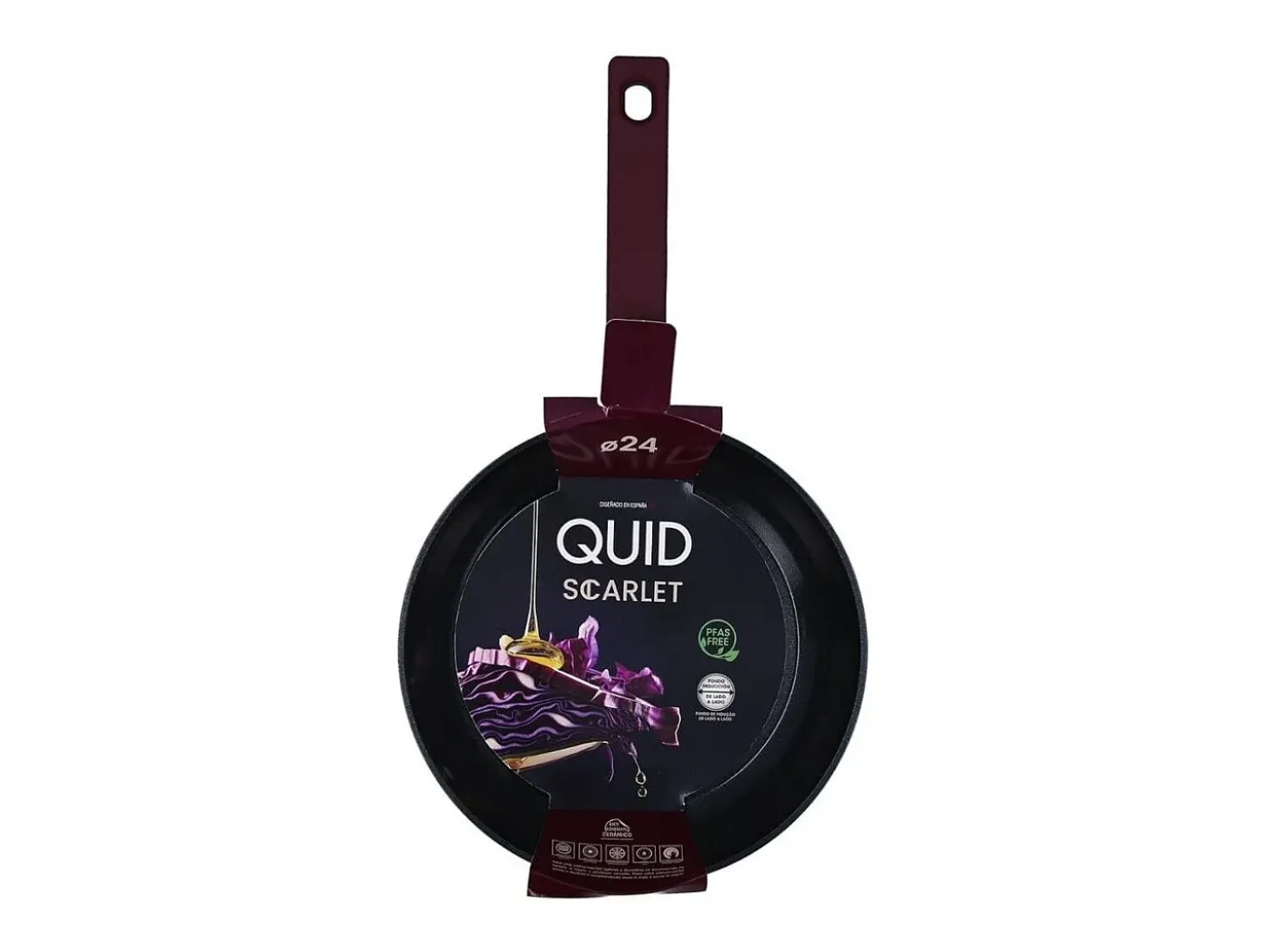 Sartén Scarlet Quid aluminio forjado negro Ø24 cm