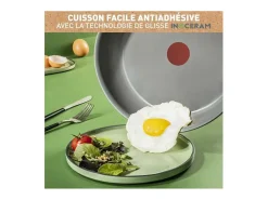Sartén Tefal Ingenio Renew 28 cm, cerámica antiadherente, inducción, mango desmontable, fabricada en Francia
