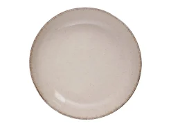 Servicio de vajilla, platos, platos, de porcelana - 18 piezas - color crema- SANCHA