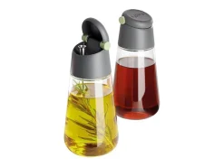 Set Aceitera Vinagrera de Vidrio 400ml x2 Lekue - Essential Dressing