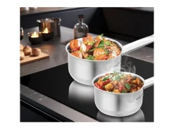 Set de 5 Cazuelas de Acero Inoxidable con Pico Vertedor