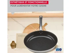 Set de 3 Sartenes de Acero Inoxidable 18/10 ELODUR® sin PFAS Ø24-28-32 cm con Tapas de Vidrio – Todos los Fuegos, Inducción, Fondo Capsulado Eco