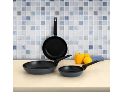 Set de 3 sartenes Horizonte Bidasoa aluminio forjado Ø18/Ø22/Ø26 cm