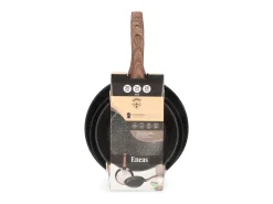 Set de 3 sartenes Serie Eneas EDM revestimiento de mármol negro Ø20/Ø24/Ø28 cm