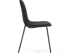 Set de 2 sillas Comedor Brenda tapizadas Negro, 44 x 54 x 85 cm