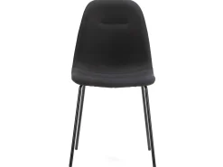 Set de 2 sillas Comedor Brenda tapizadas Negro, 44 x 54 x 85 cm