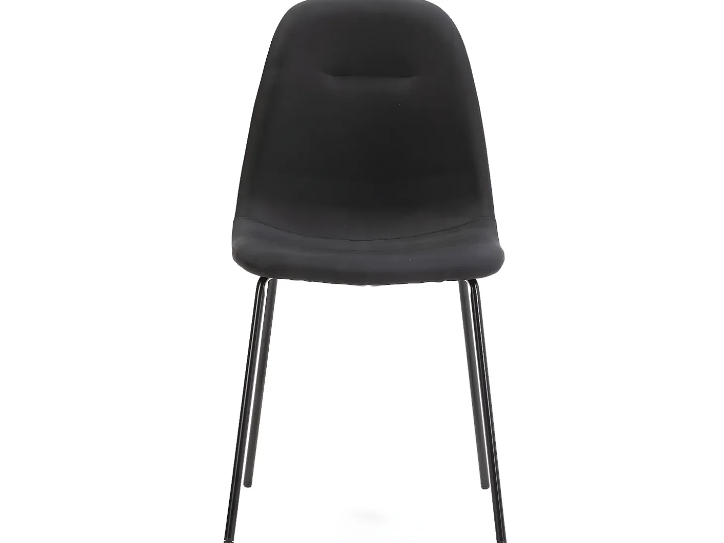 Set de 2 sillas Comedor Brenda tapizadas Negro, 44 x 54 x 85 cm