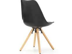 Set de 2 sillas Comedor Jeff Estilo nórdico Negro, 54 x 49 x 84 cm