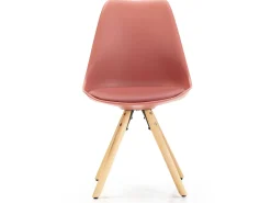 Set de 2 sillas Comedor Jeff Estilo nórdico Rojo, 54 x 49 x 84 cm