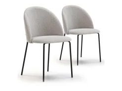 Set de 2 sillas Comedor Kenia tapizadas Beige, 43 x 47 x 78,5 cm