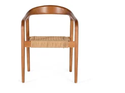 Set de 2 sillas con brazos fabricadas en madera de caucho