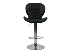 Set de 2 sillas de bar ajustables 53/74 cm en piel sintética negra - Mazzia