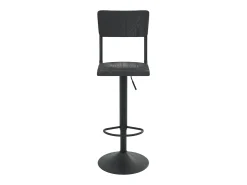 Set de 2 sillas de bar ajustables 60/80 cm en madera negra - Clem