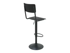 Set de 2 sillas de bar ajustables 60/80 cm en madera negra - Clem