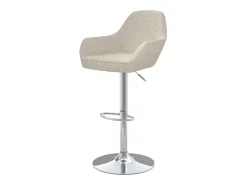 Set de 2 sillas de bar blancas efecto bouclé lana 63/83 cm - Adam