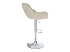 Set de 2 sillas de bar blancas efecto bouclé lana 63/83 cm - Adam