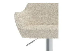 Set de 2 sillas de bar blancas efecto bouclé lana 63/83 cm - Adam