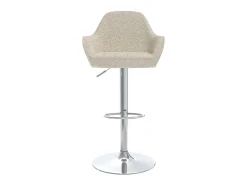 Set de 2 sillas de bar blancas efecto bouclé lana 63/83 cm - Adam