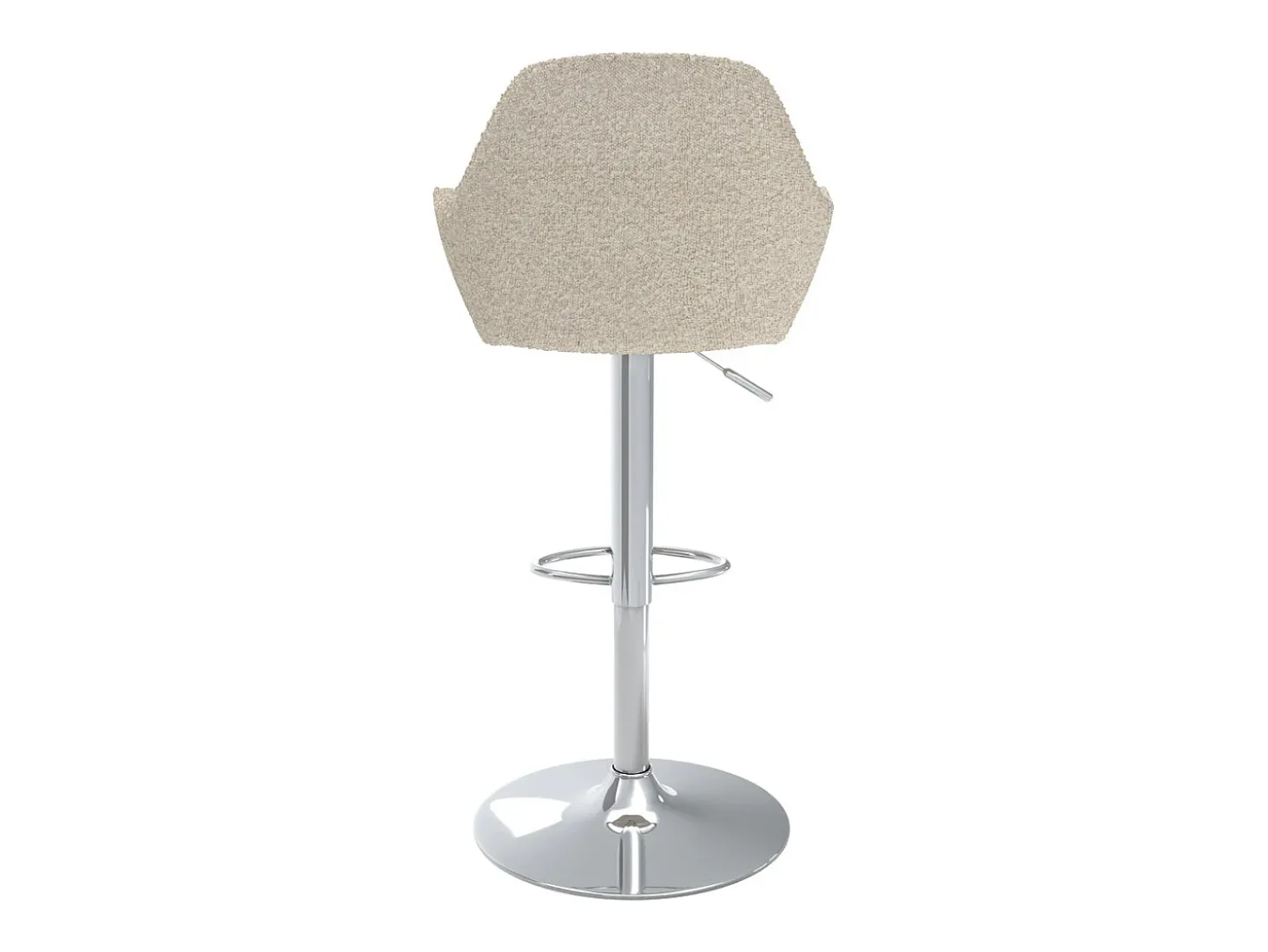 Set de 2 sillas de bar blancas efecto bouclé lana 63/83 cm - Adam