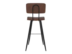 Set de 2 sillas de bar de cuero sintético marrón 76 cm - Texas