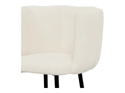 Set de 2 sillas de bar de tela rizada beige 75 cm - Rosy