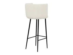 Set de 2 sillas de bar de tela rizada beige 75 cm - Rosy