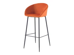 Set de 2 sillas de bar de terciopelo naranja 75 cm - Marquise