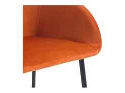 Set de 2 sillas de bar de terciopelo naranja 75 cm - Marquise
