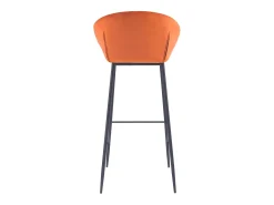 Set de 2 sillas de bar de terciopelo naranja 75 cm - Marquise