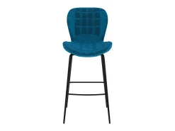 Set de 2 sillas de bar de terciopelo azul 75 cm - Mazzia