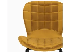 Set de 2 sillas de bar de terciopelo amarillo curry 75 cm - Mazzia