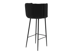 Set de 2 sillas de bar de terciopelo negro - Rosy