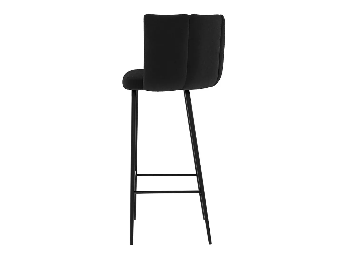 Set de 2 sillas de bar de terciopelo negro - Rosy