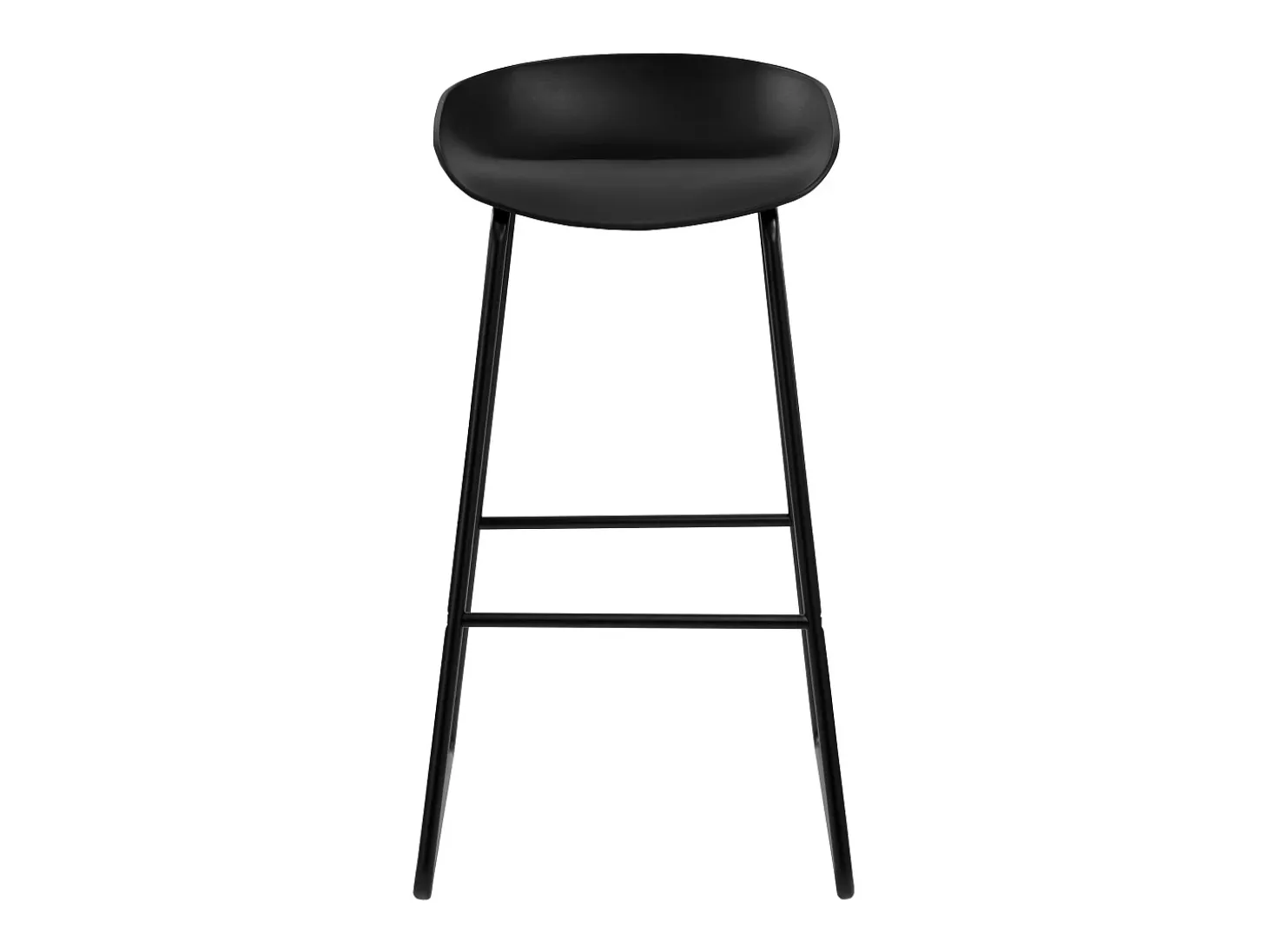 Set de 2 sillas de bar de plástico negro 76 cm - Yoshi